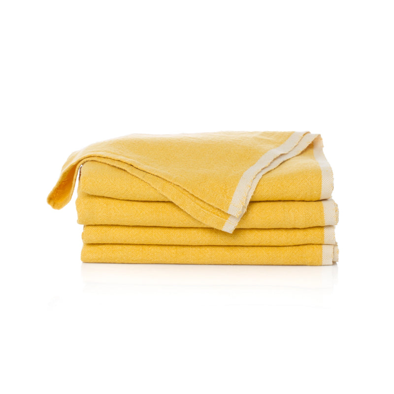 Chunky Linen Napkins, Mustard