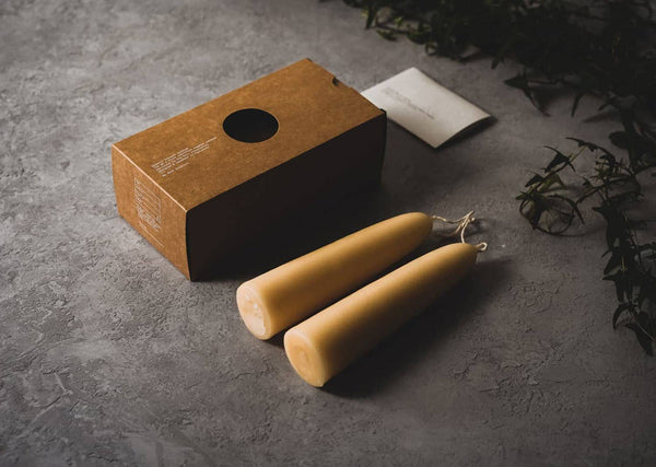 Organic Beeswax Stubby Taper Candles