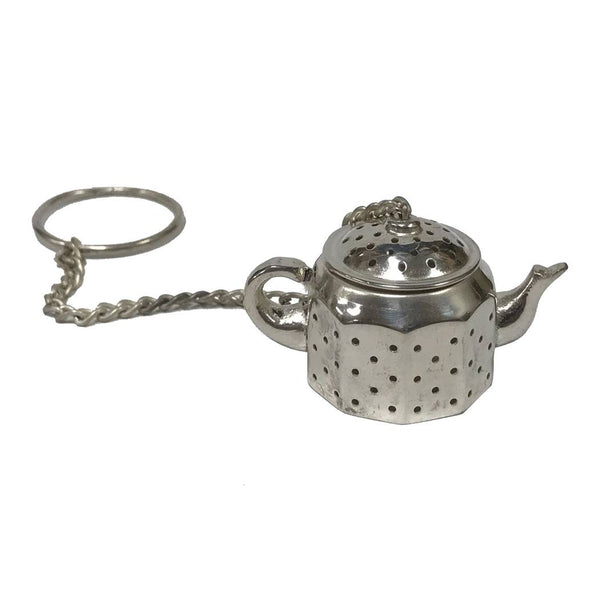 Silver Plated Tea Kettle-Shaped Loose Leaf Tea Strainer