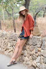 The Palma Shirt - Pomegranate