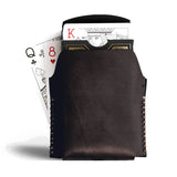 Carbon Single Card Case – Black Bridle Leather