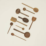 HAND CARVED WALNUT SPOON - SHORT HARIRA