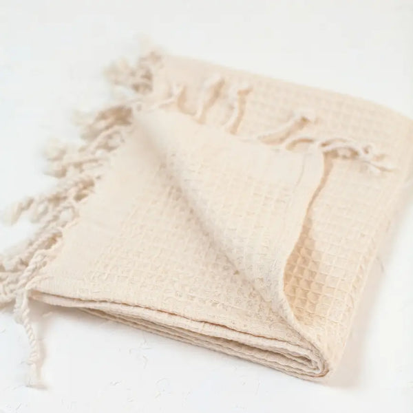 Turkish Waffle Hand Towel, Natural