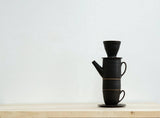 Stacking Ceramics Black Matte Pour Over