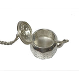 Silver Plated Tea Kettle-Shaped Loose Leaf Tea Strainer