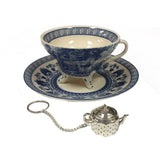 Silver Plated Tea Kettle-Shaped Loose Leaf Tea Strainer