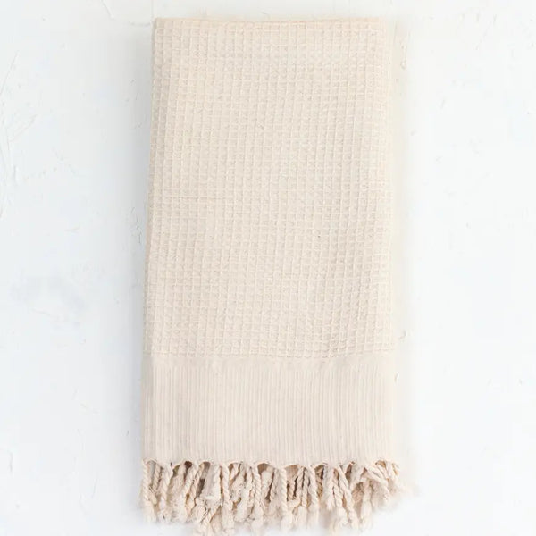 Turkish Waffle Bath Towel, Natural