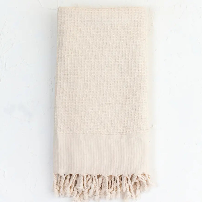 Turkish Waffle Bath Towel, Natural