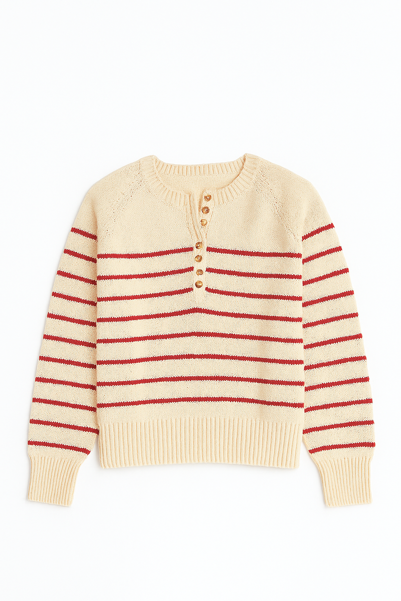 The Henley Sweater - Red