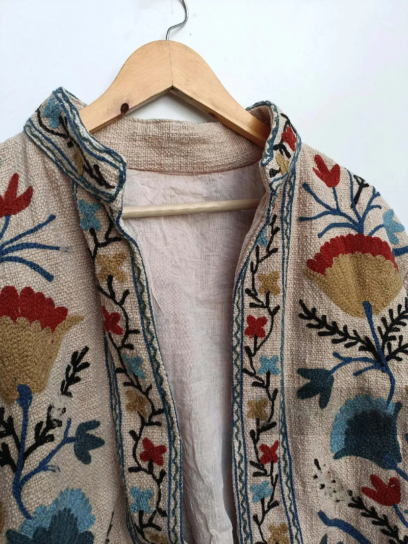 Cotton Suzani Hand Embroidered Jacket
