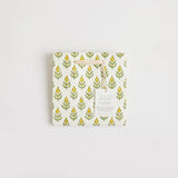 Block Print Gift Bag, Yellow Flower, Small