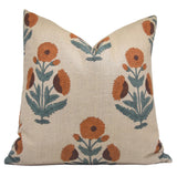 Block Printed Lumbar Pillow - Badshah