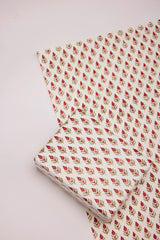 Block Print Gift Wrap, Red Buti Flower