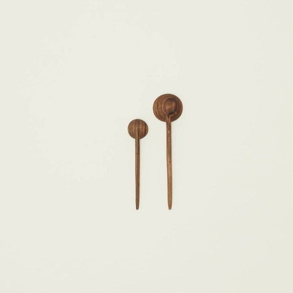 HAND CARVED WALNUT SPOON - SHORT HARIRA