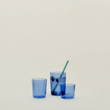 ESSENTIAL GLASSWARE - SET OF 4, BLUE - SMALL
