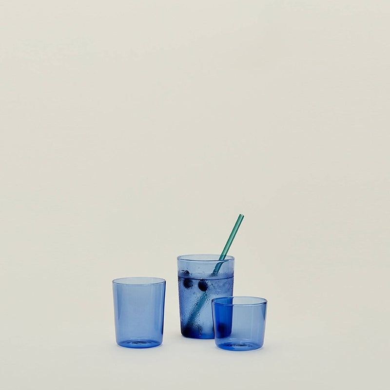 ESSENTIAL GLASSWARE - SET OF 4, BLUE - SMALL