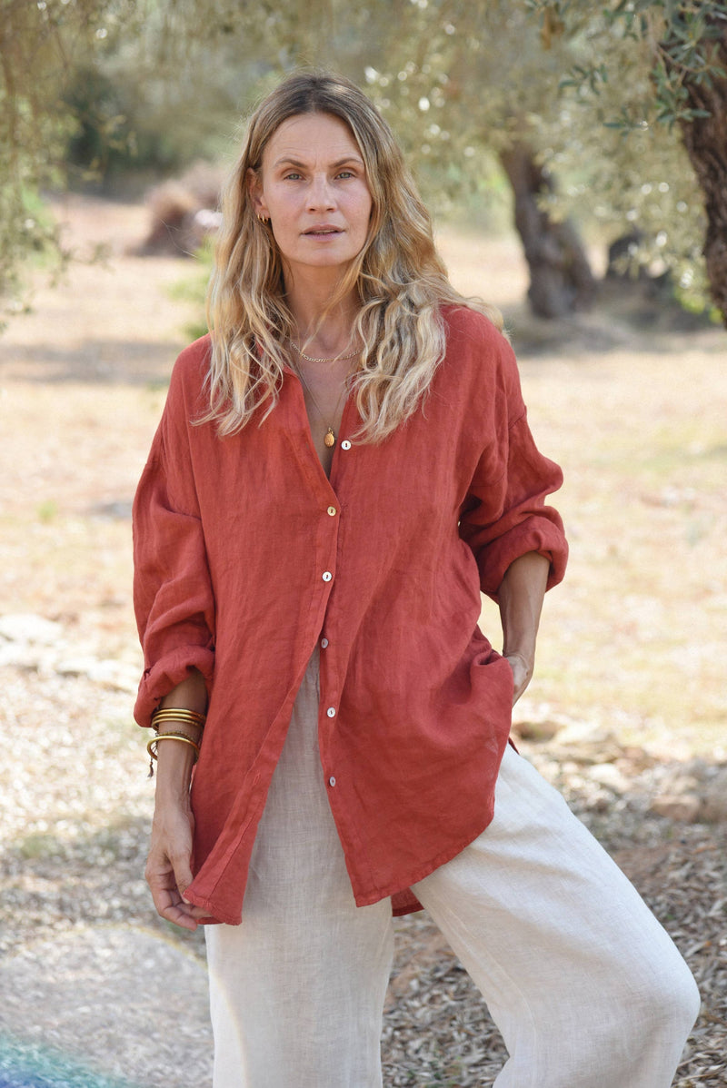 The Palma Shirt - Pomegranate