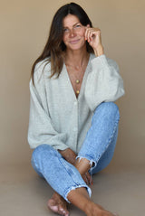 The Cashmere Yaya Cardigan - Moon
