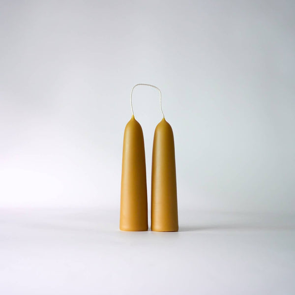 Organic Beeswax Stubby Taper Candles