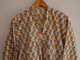 Block Print Yellow Flower Dress