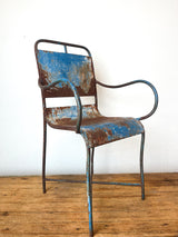 1920’s Blue Metal Chair
