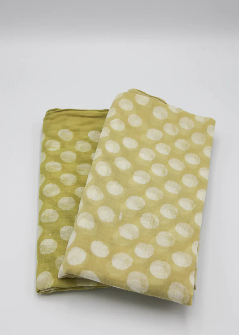 Yellow Polka Dot Bandana Scarf