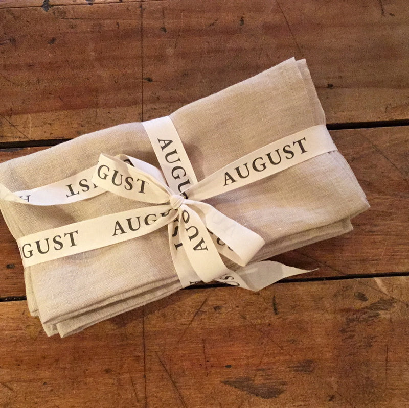Linen Napkins, Tan, S/4