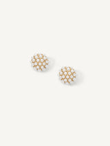 Mini Pave Pearl Stud Earrings
