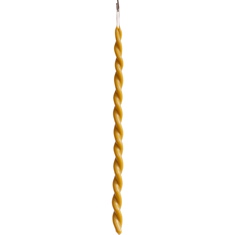 Beeswax Twisted Candle, Single, Long
