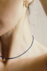 Lapis Blue Beaded Talisman Necklace