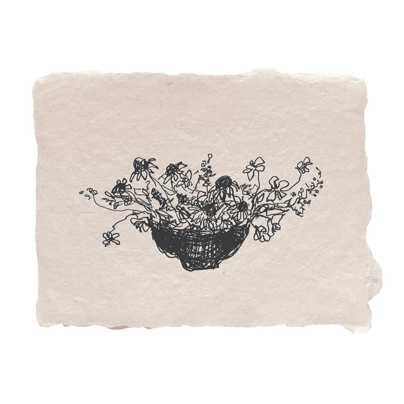 Bowl of Flowers Note Card, Single