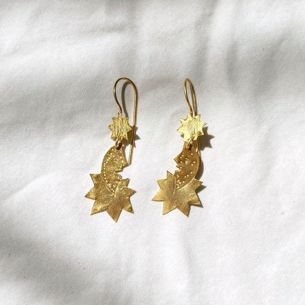 Lune Stars Moon Earrings