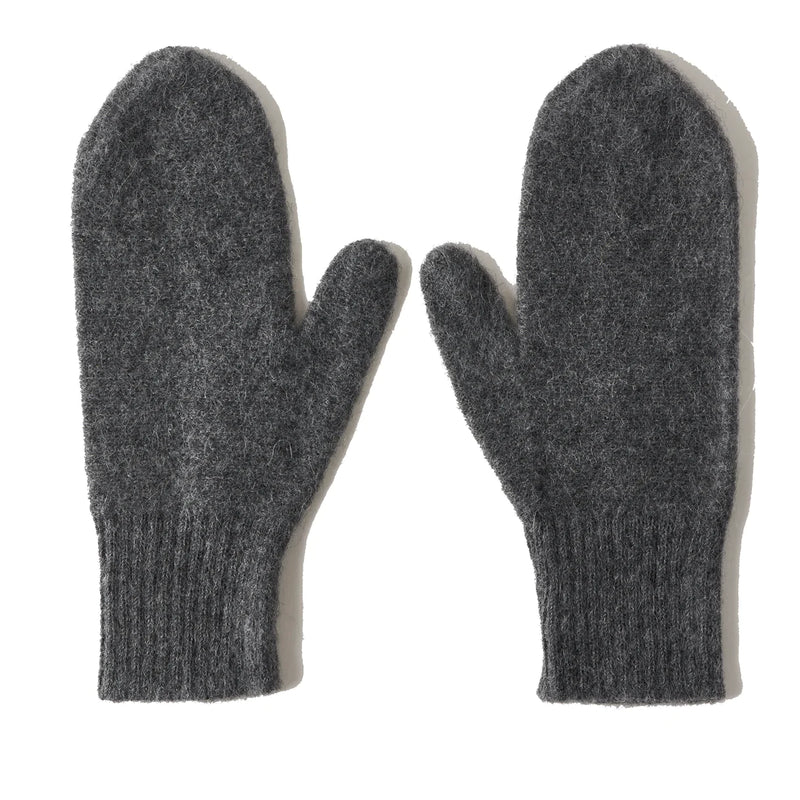 Alpaca Mittens, Flannel Gray
