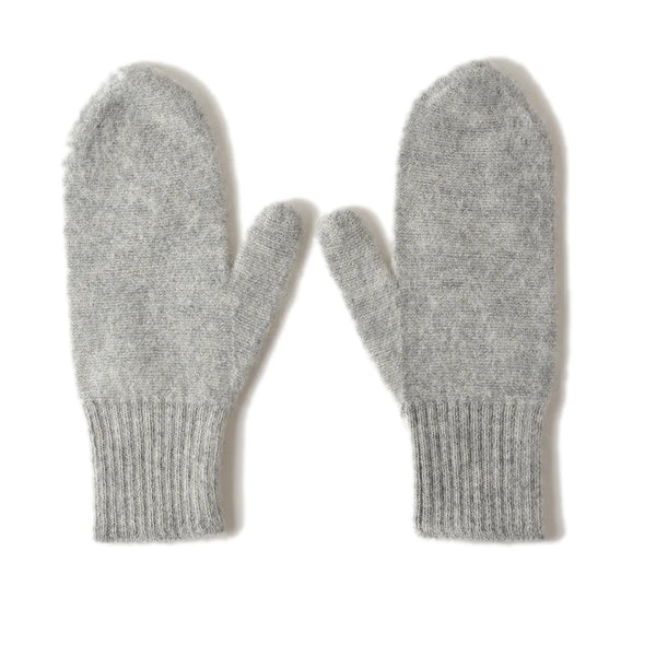 Alpaca Mittens, Silver