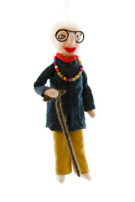 Iris Apfel Felt Ornament