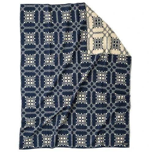 Wool Blanket, Navy White